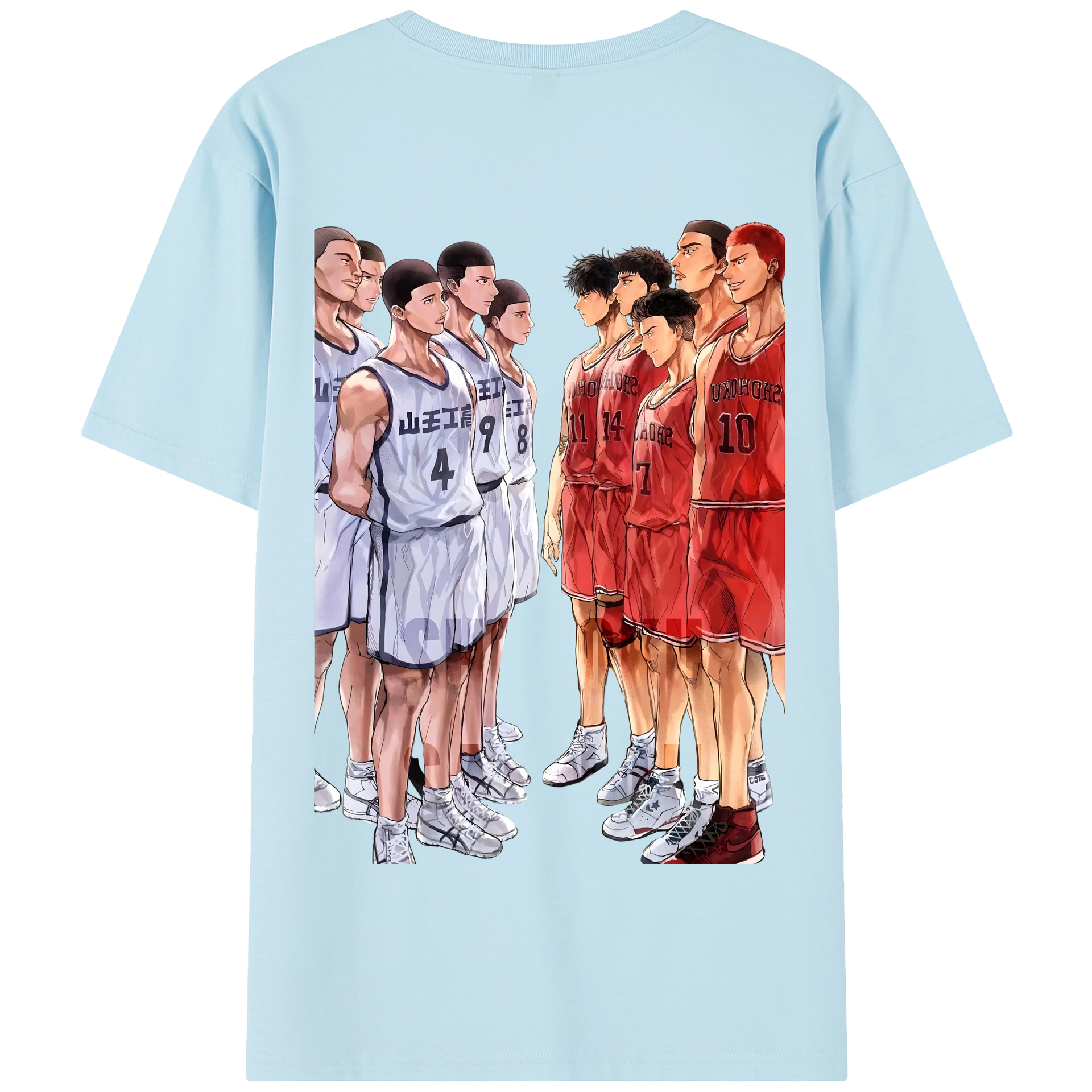 SLAM DUNK／スラムダンク 綿100％半袖Tシャツ（背面プリント）